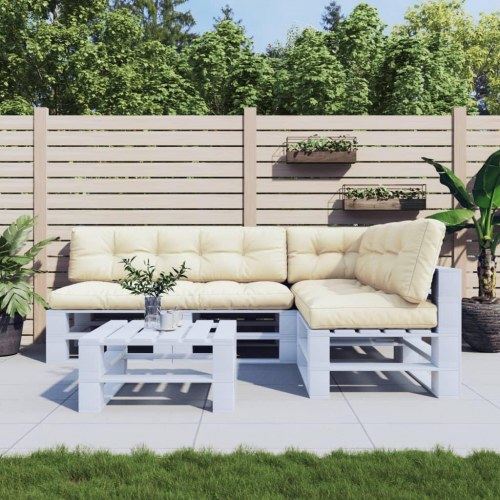 Pallehynder 5 stk. stof cremefarvet