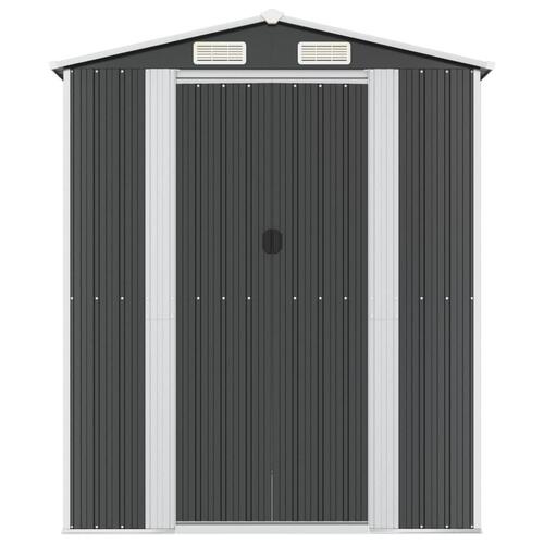 Haveskur 192x191x223 cm galvaniseret stål antracitgrå