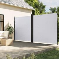 Sidemarkise 200x1000 cm sammenrullelig hvid
