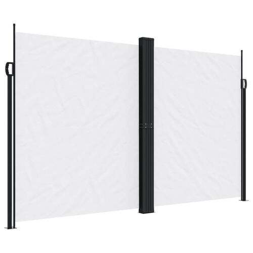 Sidemarkise 200x1000 cm sammenrullelig hvid