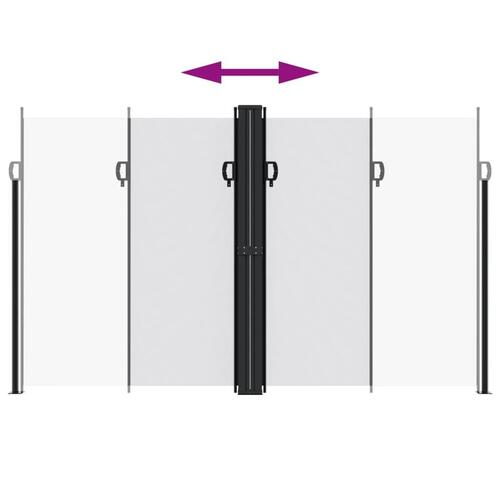 Sidemarkise 200x1000 cm sammenrullelig hvid