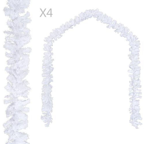 Juleguirlander 4 stk. 270 cm PVC hvid