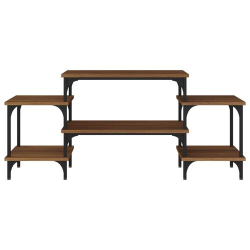 Tv-bord 117x35x52 cm konstrueret træ brun egetræsfarve