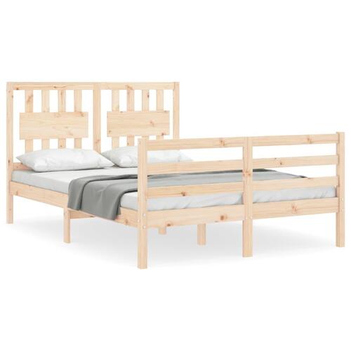 Sengeramme med sengegavl Small Double massivt træ