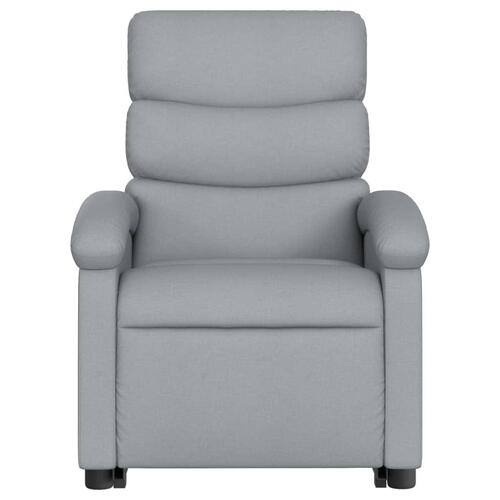 Elektrisk massagestol med løftefunktion stof lysegrå