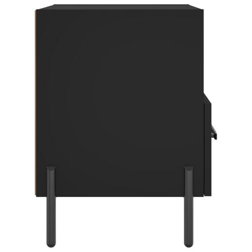 Sengeborde 2 stk. 40x35x47,5 cm konstrueret træ sort
