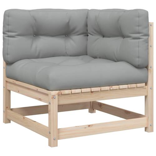 Sofasæt til haven 3 dele med hynder massivt fyrretræ
