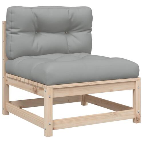 Sofasæt til haven 3 dele med hynder massivt fyrretræ