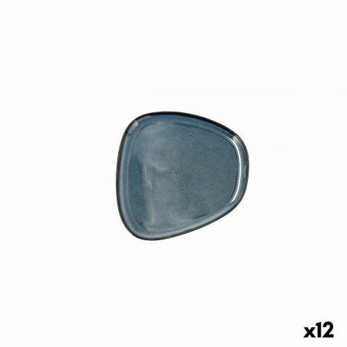 Bidasoa Ikonic flad tallerken, blå keramik, 14 × 13,6 cm - 12 stk