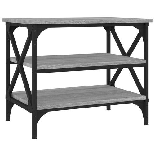 Sidebord 55x38x45 cm konstrueret træ grå sonoma-eg