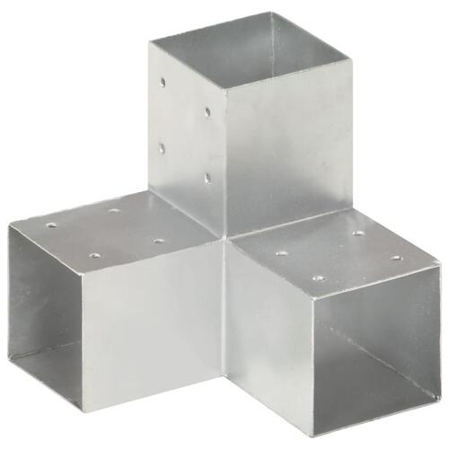 Stolpebeslag Y-form 4 stk. 91x91 mm galvaniseret metal