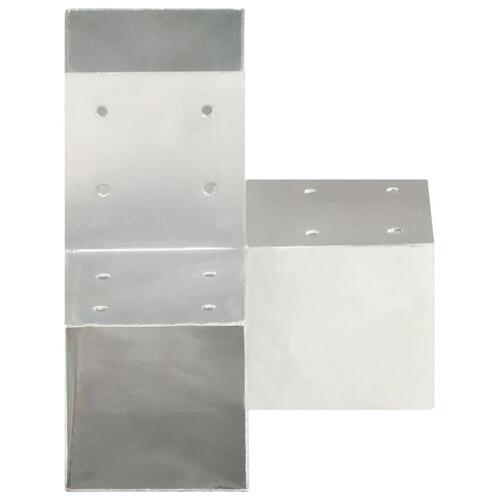 Stolpebeslag Y-form 4 stk. 91x91 mm galvaniseret metal
