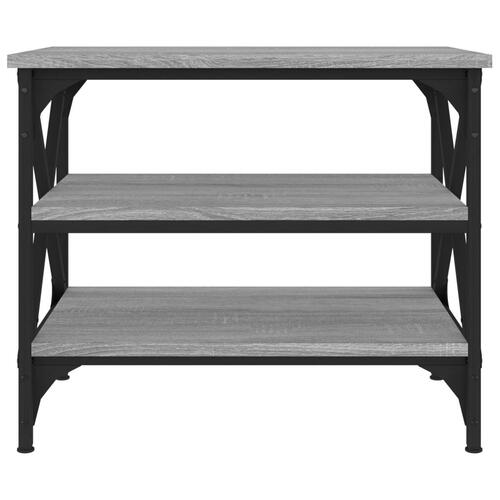 Sidebord 55x38x45 cm konstrueret træ grå sonoma-eg