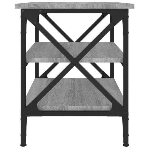 Sidebord 55x38x45 cm konstrueret træ grå sonoma-eg