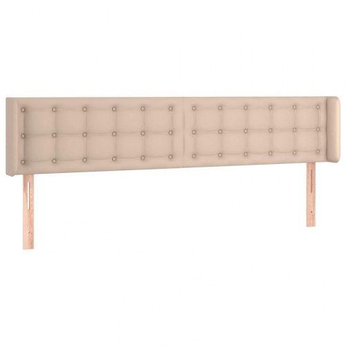 Sengegavl med kanter 183 x 16 x 78/88 cm - cappuccino
