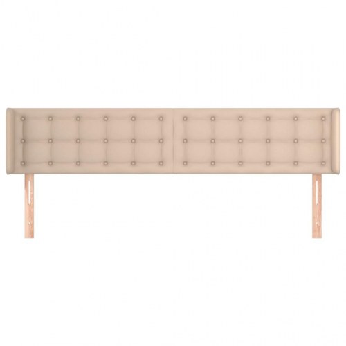 Sengegavl med kanter 183 x 16 x 78/88 cm - cappuccino