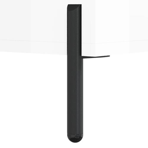 Sengeborde 2 stk. 40x35x47,5 cm konstrueret træ hvid højglans