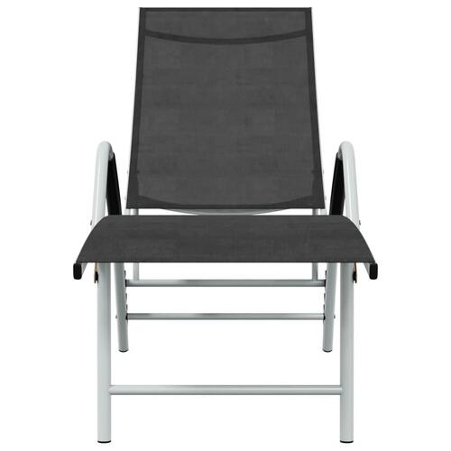 Liggestol textilene og aluminium sort