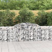 Buede gabionkurve 30 stk. 300x30x80/100 cm galvaniseret jern