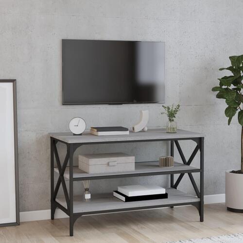 Tv-bord 80x40x50 cm konstrueret træ grå sonoma-eg