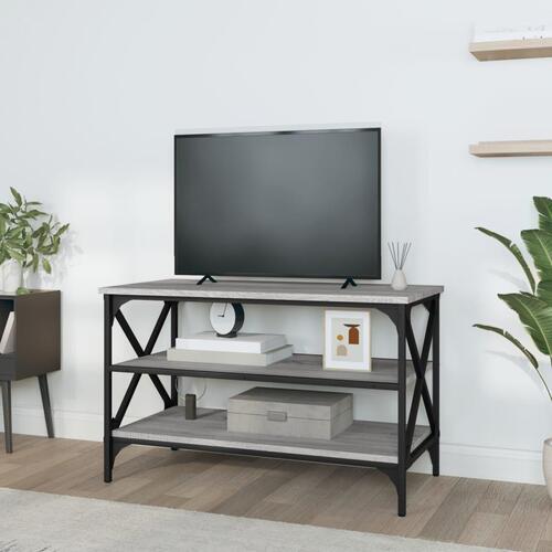 Tv-bord 80x40x50 cm konstrueret træ grå sonoma-eg
