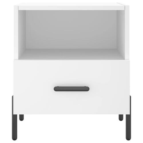 Sengeborde 2 stk. 40x35x47,5 cm konstrueret træ hvid