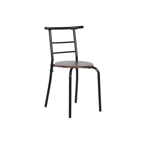 Spisebordsæt med 4 stole Brun Sort Metal Træ MDF 121 x 55 x 78 cm