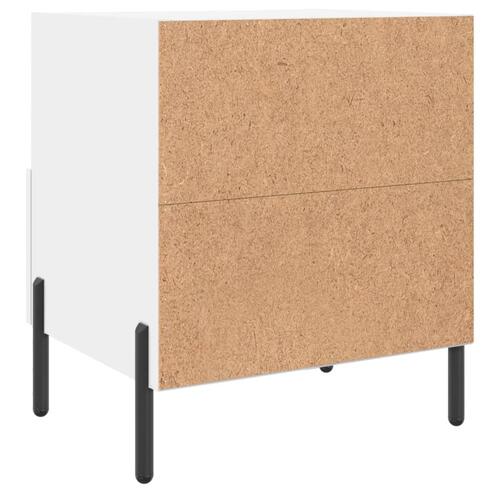 Sengeborde 2 stk. 40x35x47,5 cm konstrueret træ hvid
