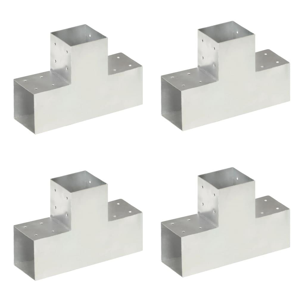 Stolpebeslag T-form 4 stk. 101x101 mm galvaniseret metal