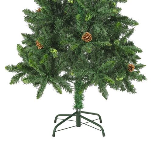 Kunstigt juletræ med grankogler 150 cm grøn