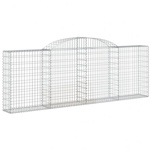 Buede gabionkurve - 2 stk. 300×30×100/120 cm i galvaniseret jern