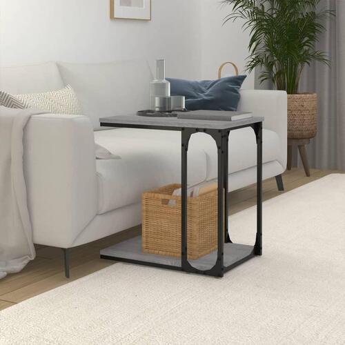 Sidebord 50x35x52 cm konstrueret træ grå sonoma-eg