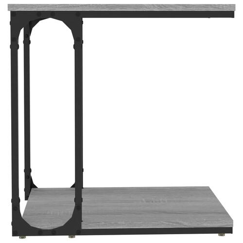 Sidebord 50x35x52 cm konstrueret træ grå sonoma-eg