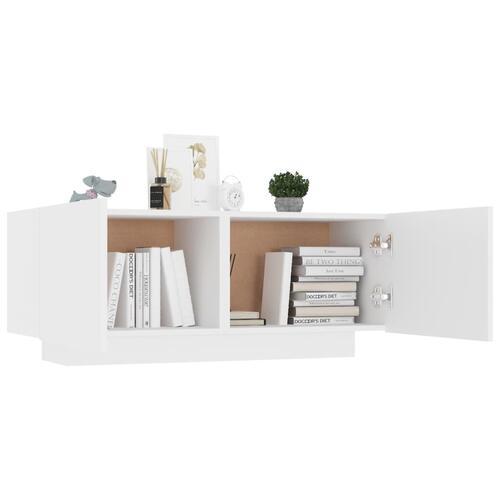 Sengeskab 100x35x40 cm konstrueret træ hvid