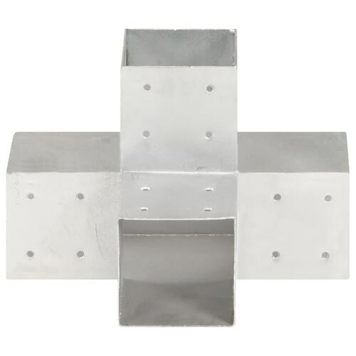 Stolpebeslag X-form 4 stk. 101x101 mm galvaniseret metal