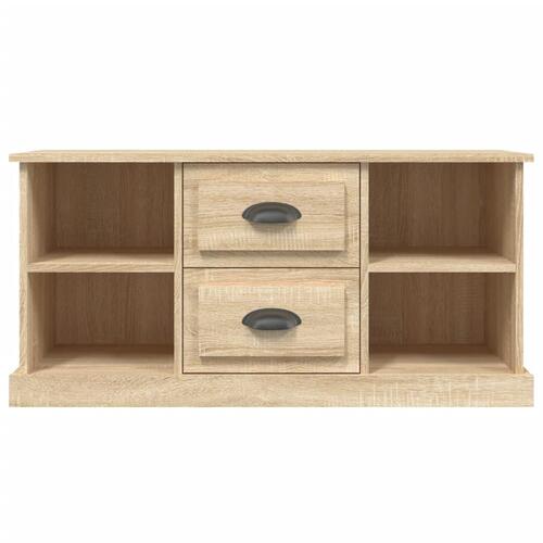 Tv-bord 99,5x35,5x48 cm konstrueret træ sonoma-eg
