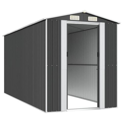 Haveskur 192x440x223 cm galvaniseret stål antracitgrå