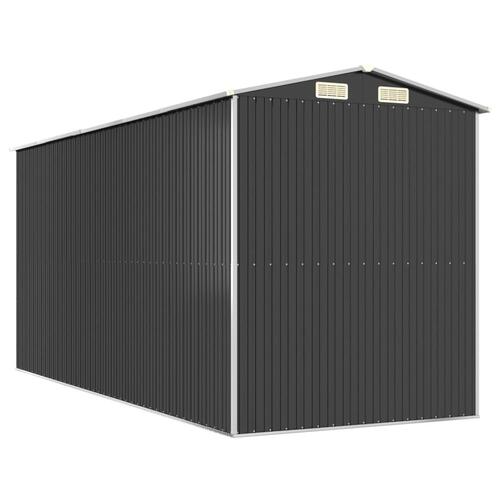 Haveskur 192x440x223 cm galvaniseret stål antracitgrå