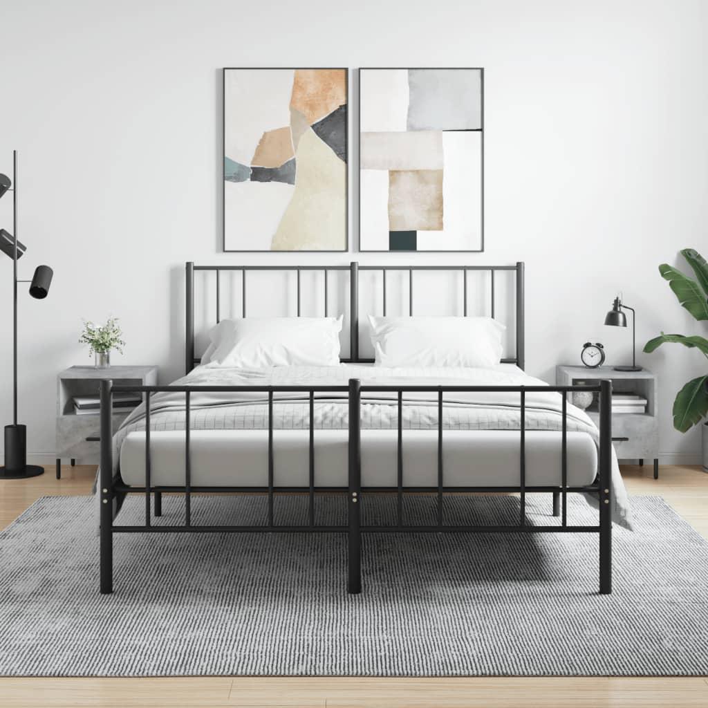 Sengeborde 2 stk. 40x35x47,5 cm konstrueret træ betongrå