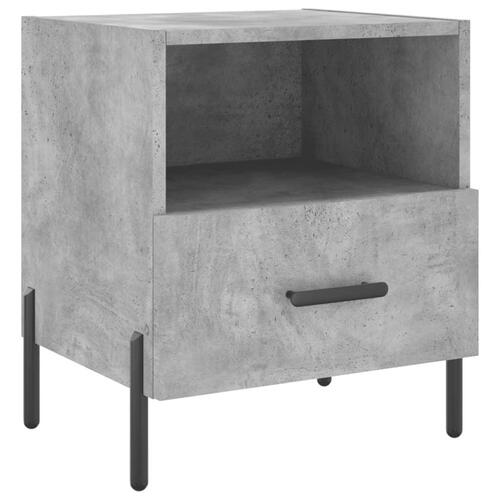 Sengeborde 2 stk. 40x35x47,5 cm konstrueret træ betongrå