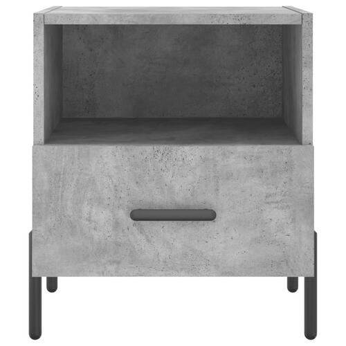 Sengeborde 2 stk. 40x35x47,5 cm konstrueret træ betongrå