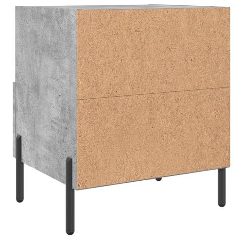 Sengeborde 2 stk. 40x35x47,5 cm konstrueret træ betongrå