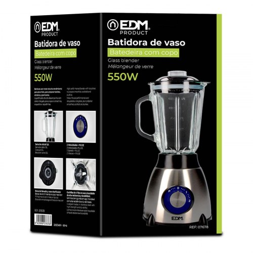 EDM Product kop-blender 07678 - Sort, 550 W, 1,5 l