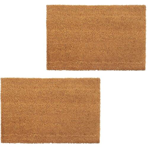 Dørmåtter 2 stk. coir 24 mm 50 x 80 cm naturfarvet