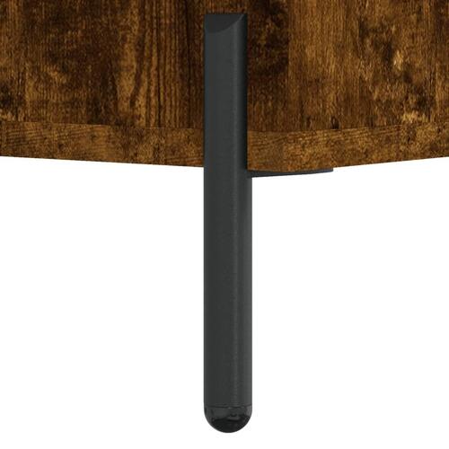 Sengeborde 2 stk. 40x35x47,5 cm konstrueret træ røget egetræ