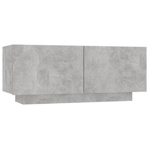 Sengeskab 100x35x40 cm konstrueret træ betongrå