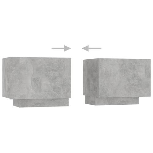Sengeskab 100x35x40 cm konstrueret træ betongrå