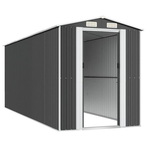 Haveskur 192x523x223 cm galvaniseret stål antracitgrå