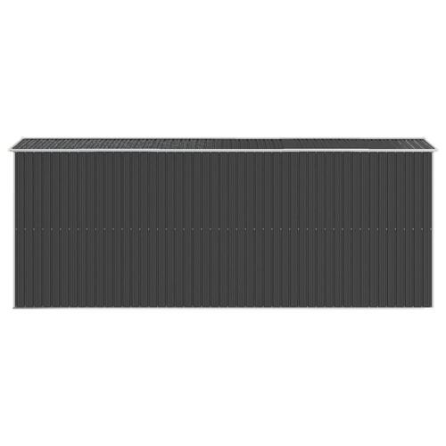 Haveskur 192x523x223 cm galvaniseret stål antracitgrå