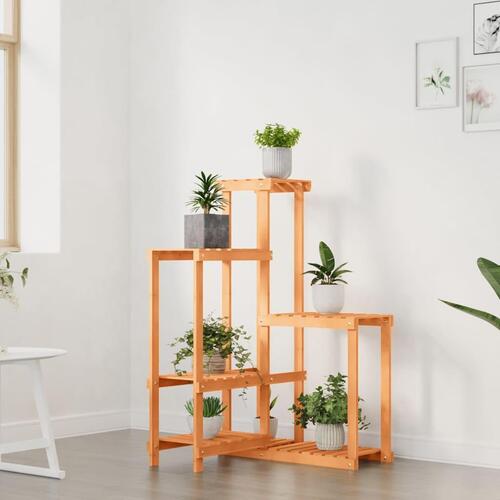 Blomsterstativ 62,5x61,5x101,5 cm massivt fyrretræ